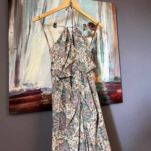 Veronica Beard Sz 14 Aldana Ruched Paisley Midi-Dress NWT $698 - Picture 7 of 16